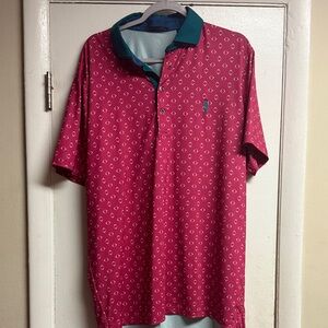 Greyson Pink and Teal Polo Shirt